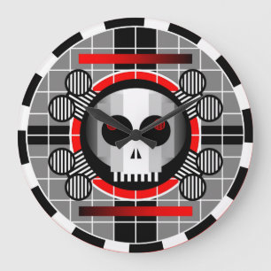 Horloge TV crâne