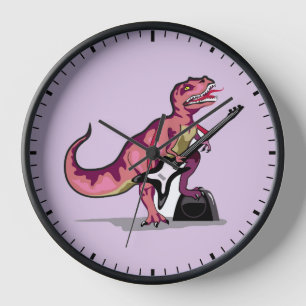 Horloge Tyrannosaurus Rex Jouant La Guitare.