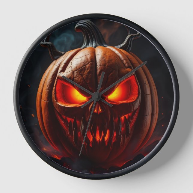 Horloge Ultimate Fiery Pumpkin Horror Clock (Recto)
