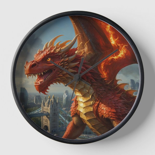Horloge Un dragon gallois rouge terrorisait Londres (Recto)