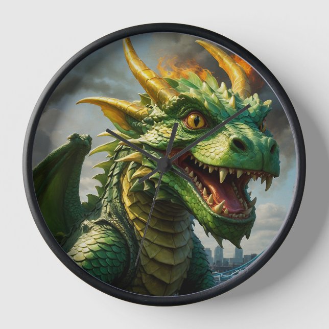 Horloge Un dragon gallois vert terrorisait Londres (Recto)