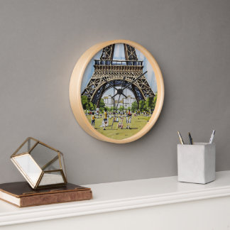 Horloge  Under the Eiffel Tower – Hand-Drawn Sketch Art