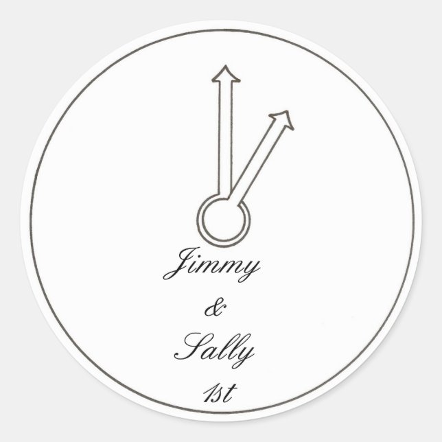 Horloge une horloge Stickers de la première année (Devant)