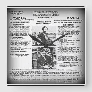 Horloge unique mignonne et de Clyde /wall