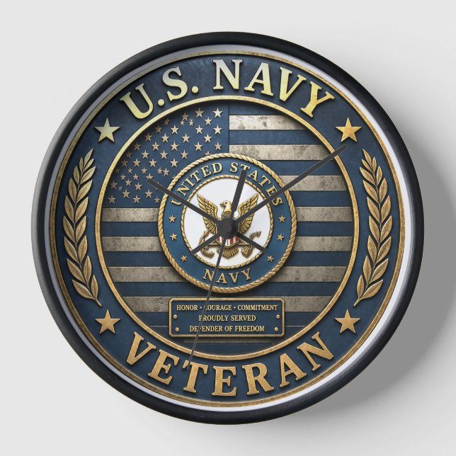 Horloge US Navy Veteran Honor Clock (Recto)