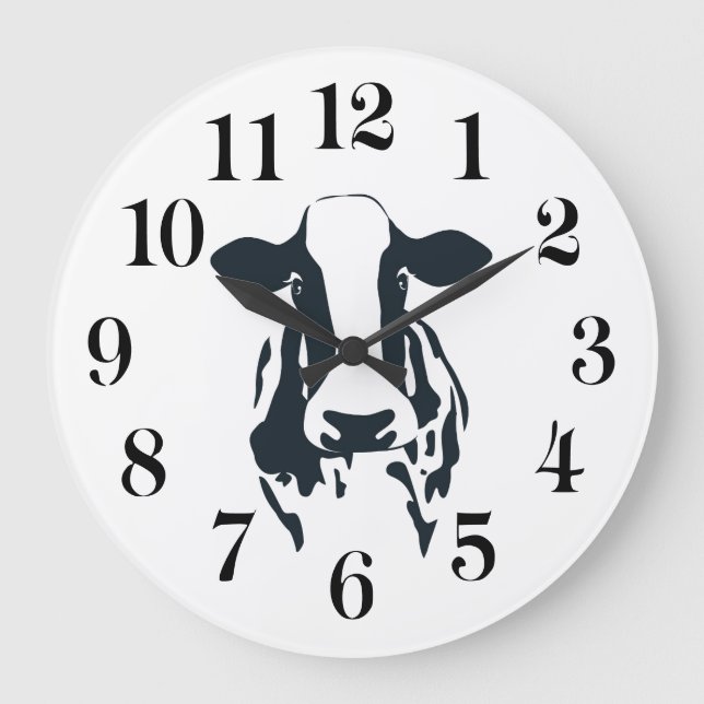 Horloge vache noir et blanc (Recto)