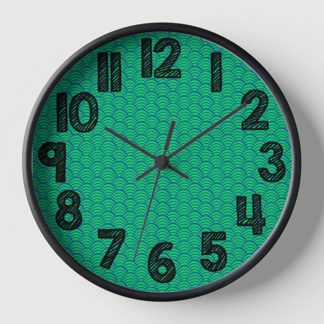Horloge Vagues bleues (Recto)