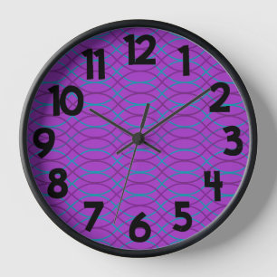 Horloge Vagues violettes