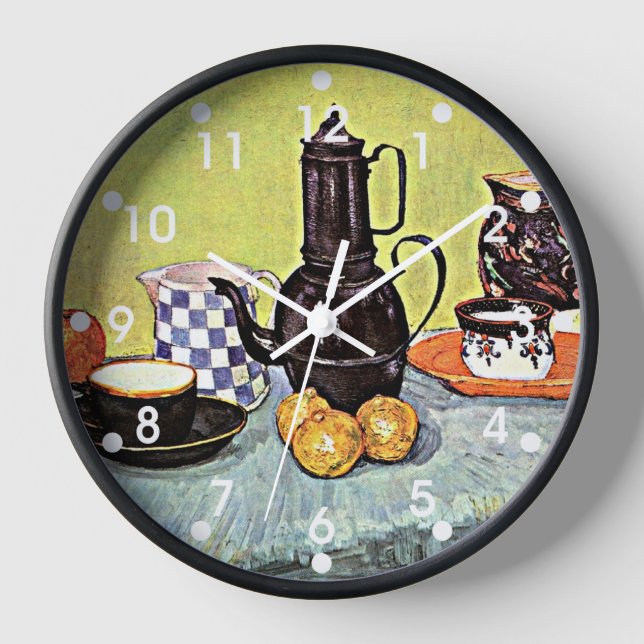 Horloge Van Gogh : Silence Life with Blue Enamel Coffee (Recto)