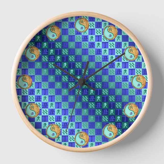 Horloge Verseau & Boeuf de Feu (Recto)