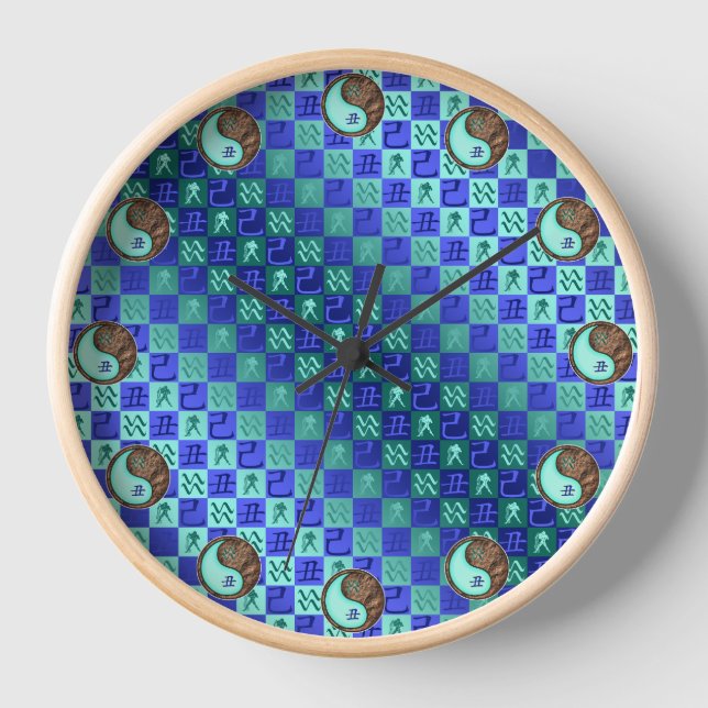 Horloge Verseau & Bœuf de Terre (Recto)