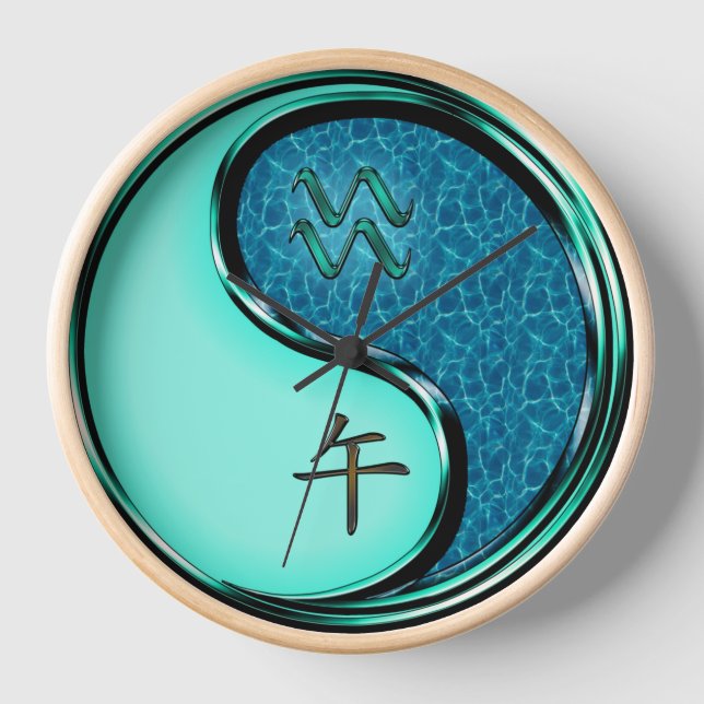 Horloge Verseau & Cheval d'eau (Recto)
