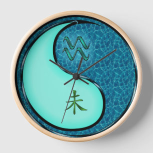 Horloge Verseau & Chèvre d'eau