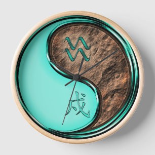 Horloge Verseau & Chien de Terre