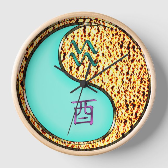 Horloge Verseau & Coq de Feu (Recto)