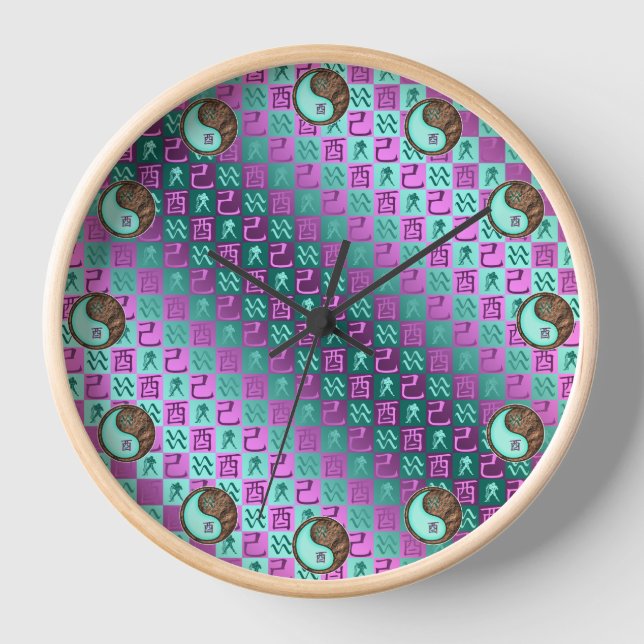 Horloge Verseau & Coq de Terre (Recto)