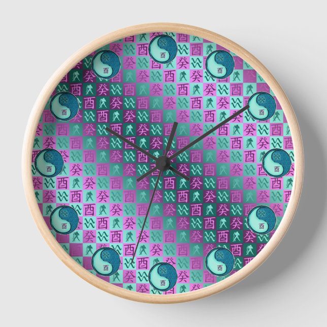 Horloge Verseau & Coq d'Eau (Recto)