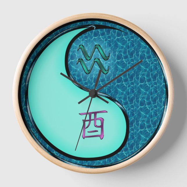Horloge Verseau & Coq d'Eau (Recto)
