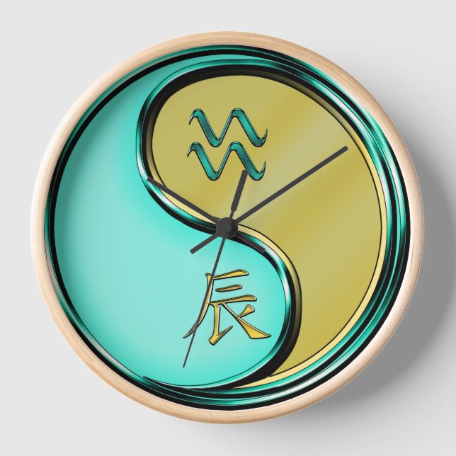 Horloge Verseau & Dragon de Métal (Recto)