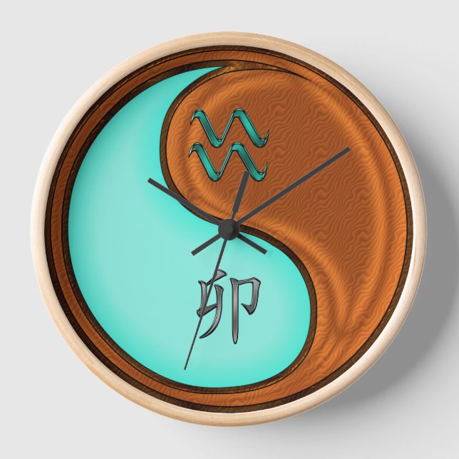 Horloge Verseau & Lapin de Bois (Recto)