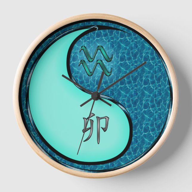 Horloge Verseau & Lapin d'Eau (Recto)