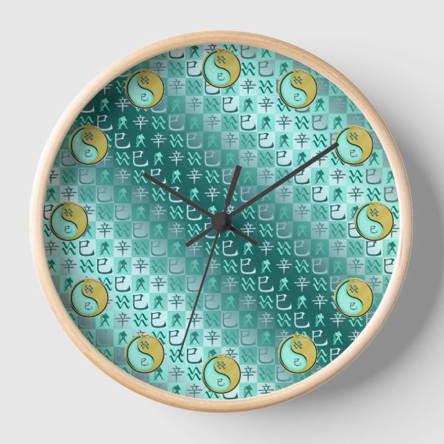 Horloge Verseau & Serpent Métal (Recto)