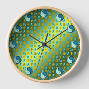 Horloge Verseau & Singe d'eau