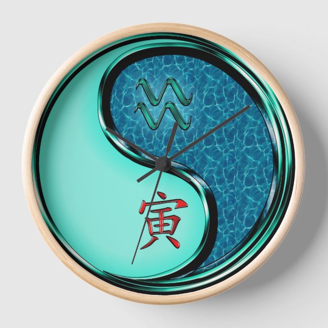 Horloge Verseau & Tigre d'eau (Recto)