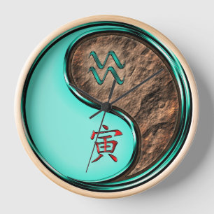 Horloge Verseau & Tigre Terre