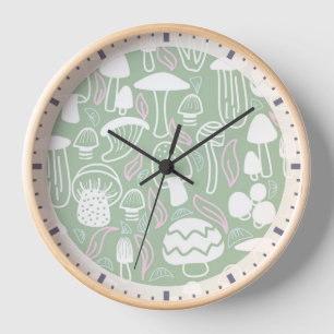 Horloge Vert champignons