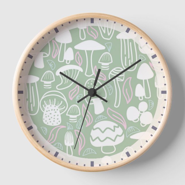 Horloge Vert champignons (Recto)