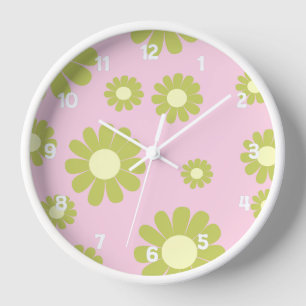Horloge Vert rose pâle