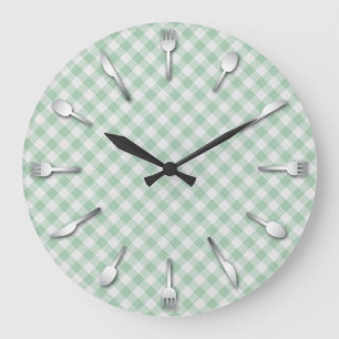 Horloge verte de cuisine de guingan - pays