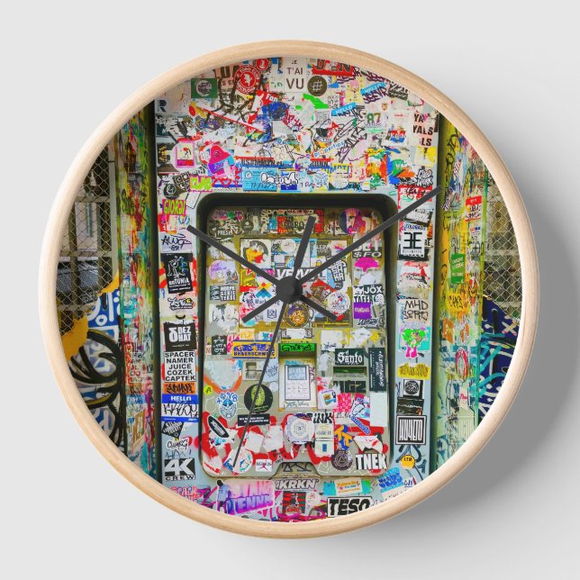 Horloge Vibrant Art, Graffiti Art (Recto)