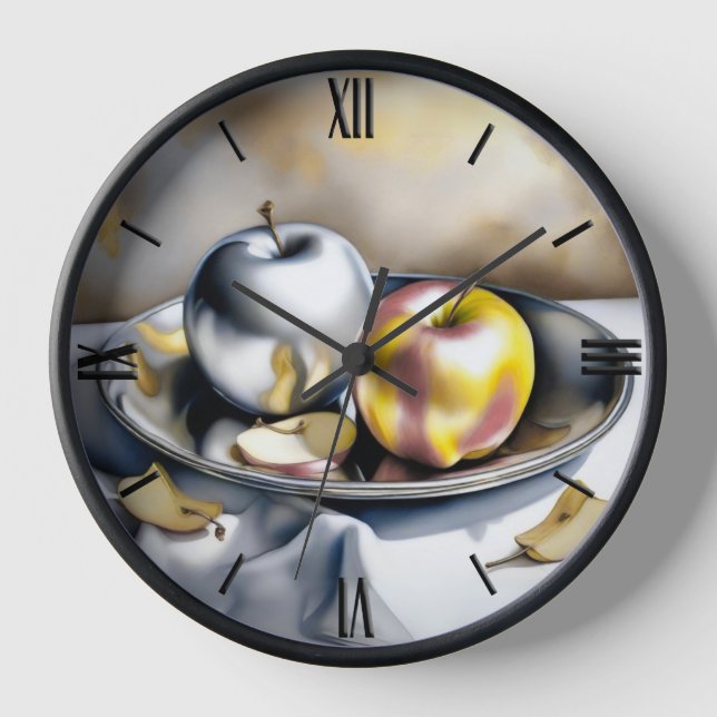 Horloge Vie morte des pommes d'argent et d'or (Recto)
