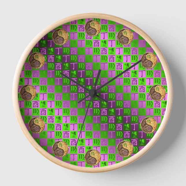 Horloge Vierge & Coq de feu (Recto)