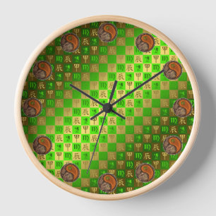 Horloge Vierge & Dragon de Bois