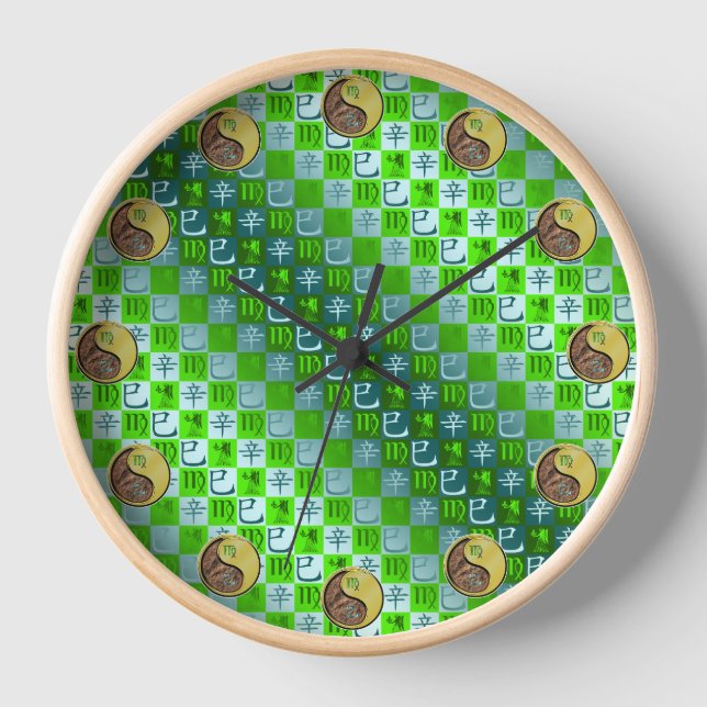 Horloge Vierge & Serpent Métal (Recto)