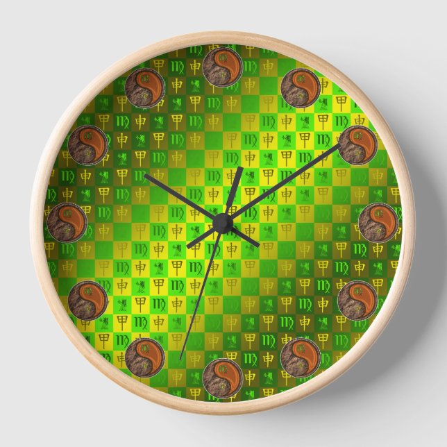 Horloge Vierge & Singe de Bois (Recto)