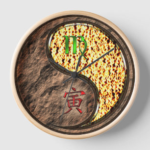 Horloge Vierge & Tigre de Feu