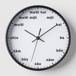 Horloge vietnamienne Heure vietnamienne Nombre d'h