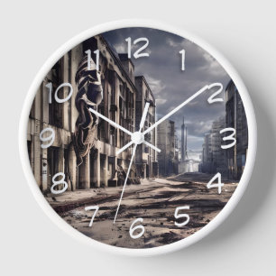 Horloge Ville abandonnée   Post Apocalypse Dystopian World