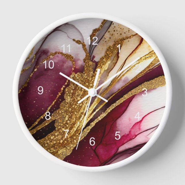 Horloge Vin mousseux Abstrait ID1018 (Recto)