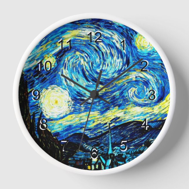 Horloge Vincent van Gogh peinture, Starry Night (Recto)