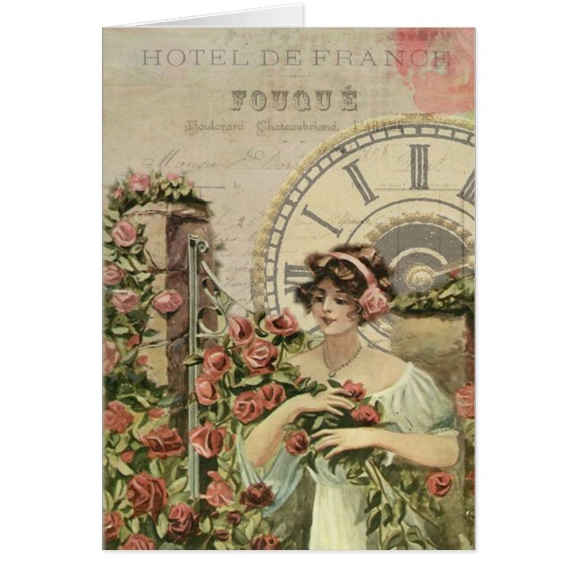Horloge vintage Art déco Lady Design (Devant)