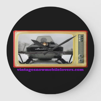 Horloge vintage de chat d'Arctique des amants 1972