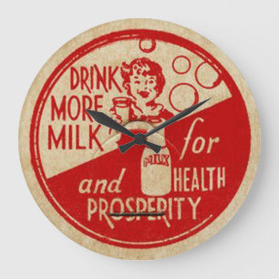 Horloge vintage de la bouteille de lait