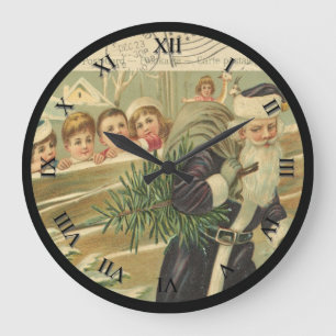 Horloge vintage de Père Noël de Noël