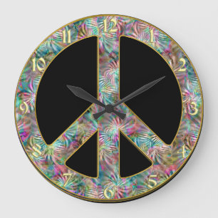 Horloge vintage de signe de paix