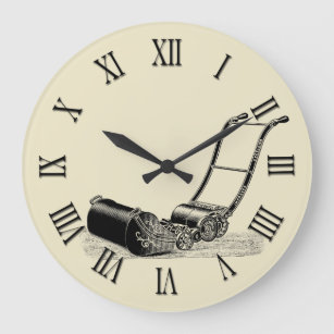 Horloge vintage de tondeuse de pelouse Numéros rom